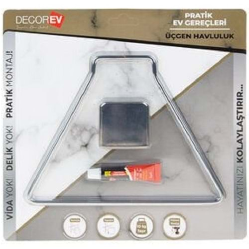 Decorev Üçgen Havluluk Metal Krom DC-4778