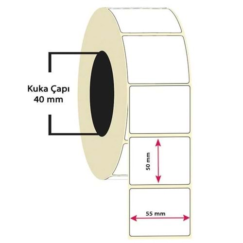 Ultrasepet Termal Rulo Etiket 50 mm x 55 mm 375 li