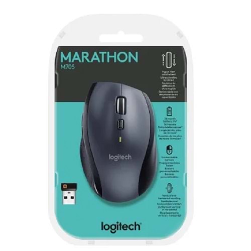 Logitech M705 Marathon Siyah Kablosuz Mouse (910-001949)