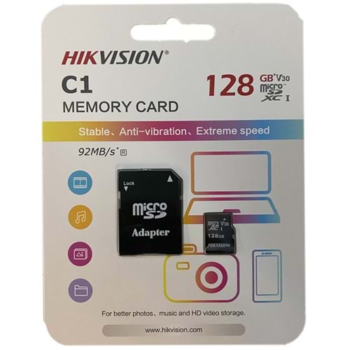 Hikvision (HF/TF/C1/128GB) 128GB Micro Sd Class-10 Hafıza Kartı