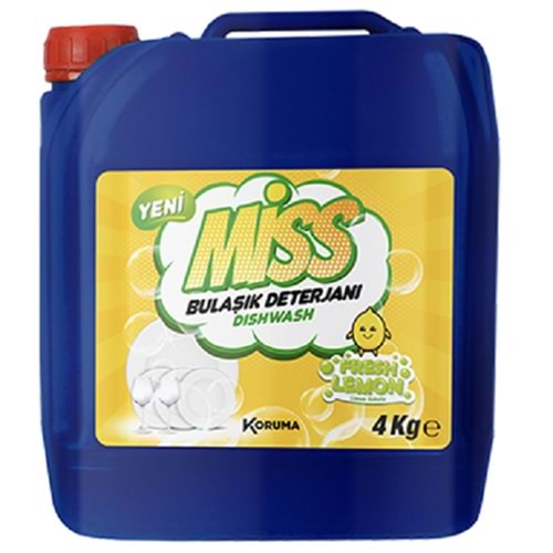 Miss Sıvı Bulaşık Deterjanı 4000 ml. Limon Kokulu