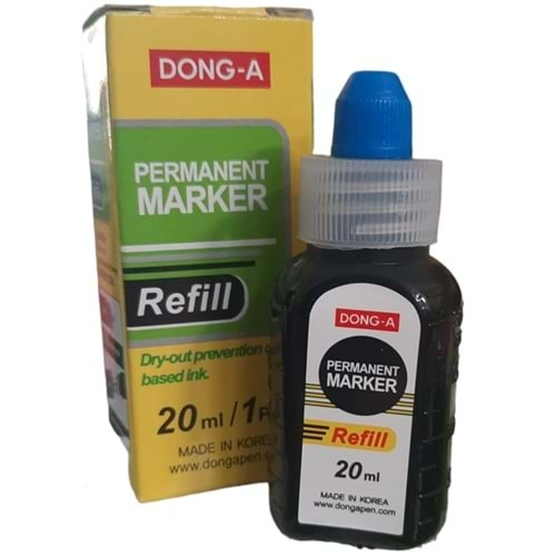 Dong-A Permanent Kalem Mürekkebi Siyah 20 ml No:38