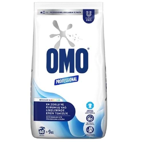 Omo Professional Toz Deterjan 9 Kg Beyaz ve Renkliler