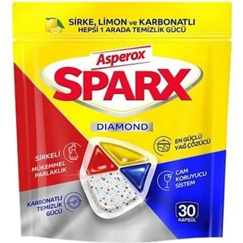 Asperox Sparx Diamond Bulaşık Makinesi Tablet 30 Lu