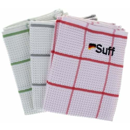 Suff Diamant Serisi Mikrofiber Cam ve Yüzey Temizlik Bezi 3 Adet 60x40