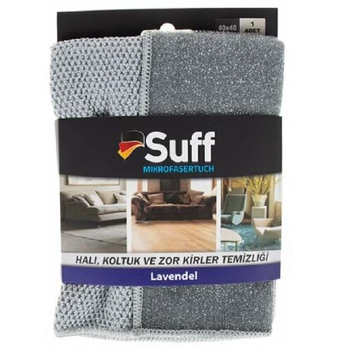 Suff Lavanta Mikrofiber Halı,Koltuk ve Zor Kirler İçin Temizlik Bezi 320D 40x40