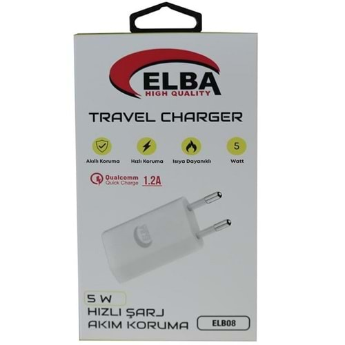 Elba ELB08-5USB Beyaz 5W Usb Şarj Kafa 1.2A