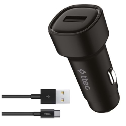 Ttec SmartCharger 2.4A Araç Şarj Aleti + USB-C Kablo 2CKS30CS