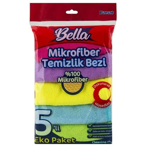 Banat Mikrofiber Renkli Temizlik Bezi 5 Adet