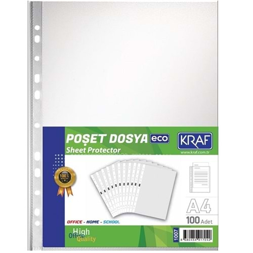 Kraf Poşet Dosya Eco 100'lü Kod:1007