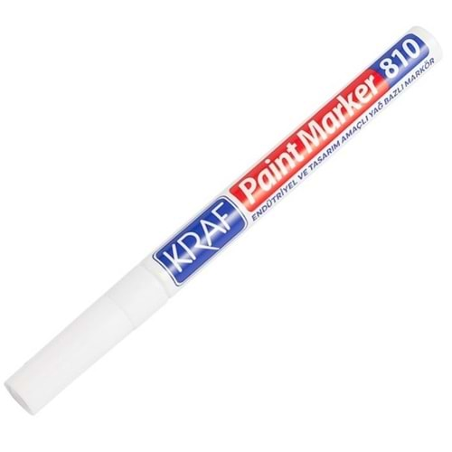 Kraf Paint Marker Kalem Beyaz 810 (Demirbaş Kalemi)