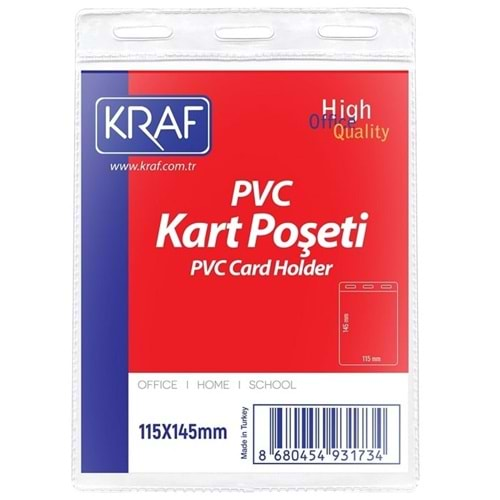 Kraf PVC Kart Poşeti Dikey 115x145 mm