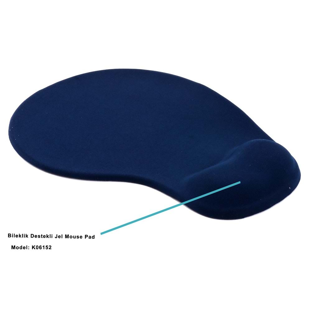 Elba K06152 Bileklikli Jel Mouse Pad Mavi