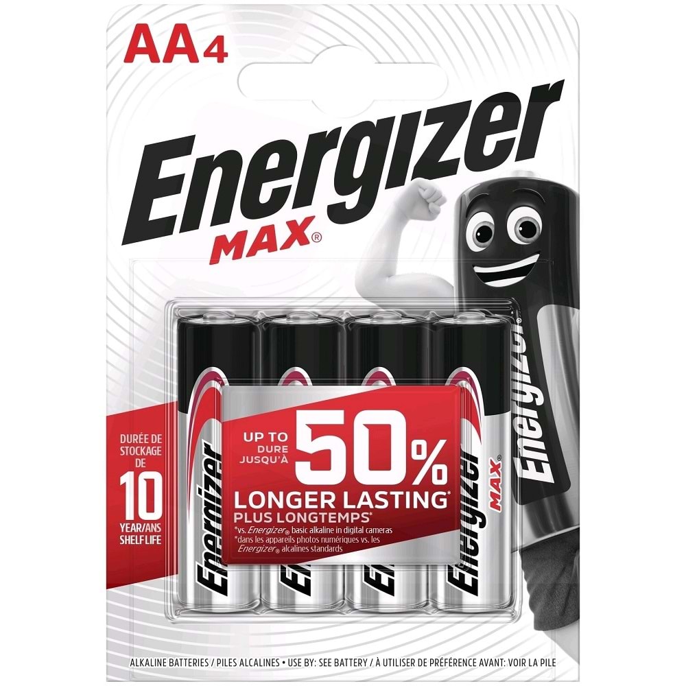 Energizer Max Alkaline AA Kalem Pil 4 lü AA-LR6