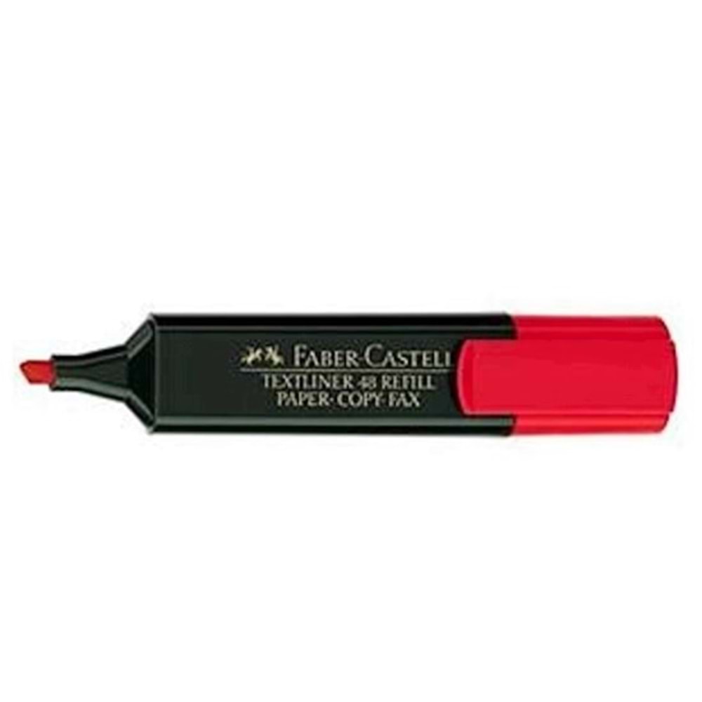 Faber Castell Fosforlu Kalem Kırmızı 10 Adet (1 Kutu)