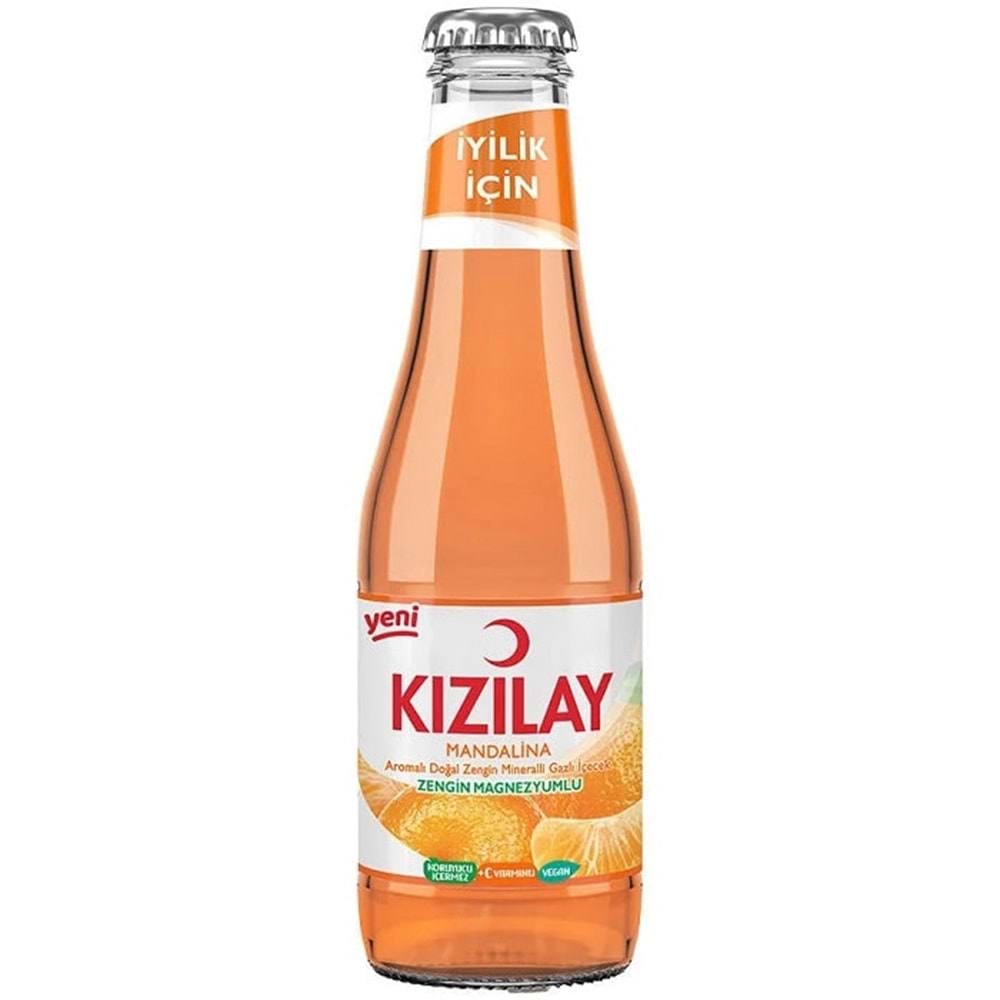 Kızılay Mandalina Aromalı Maden Suyu Soda 200 ml. 24 lü