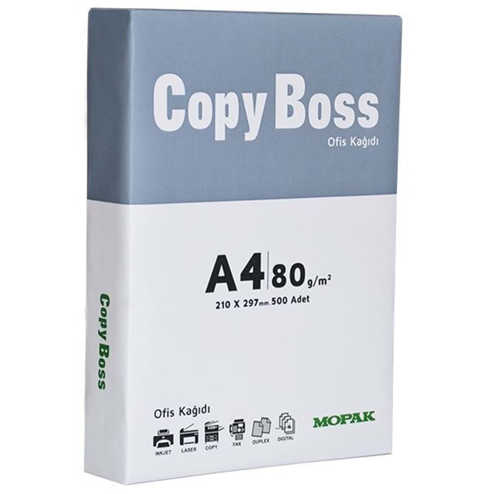 Mopak Copy Boss A4 Fotokopi Kağıdı 80 gr. 5x500 (1 koli)