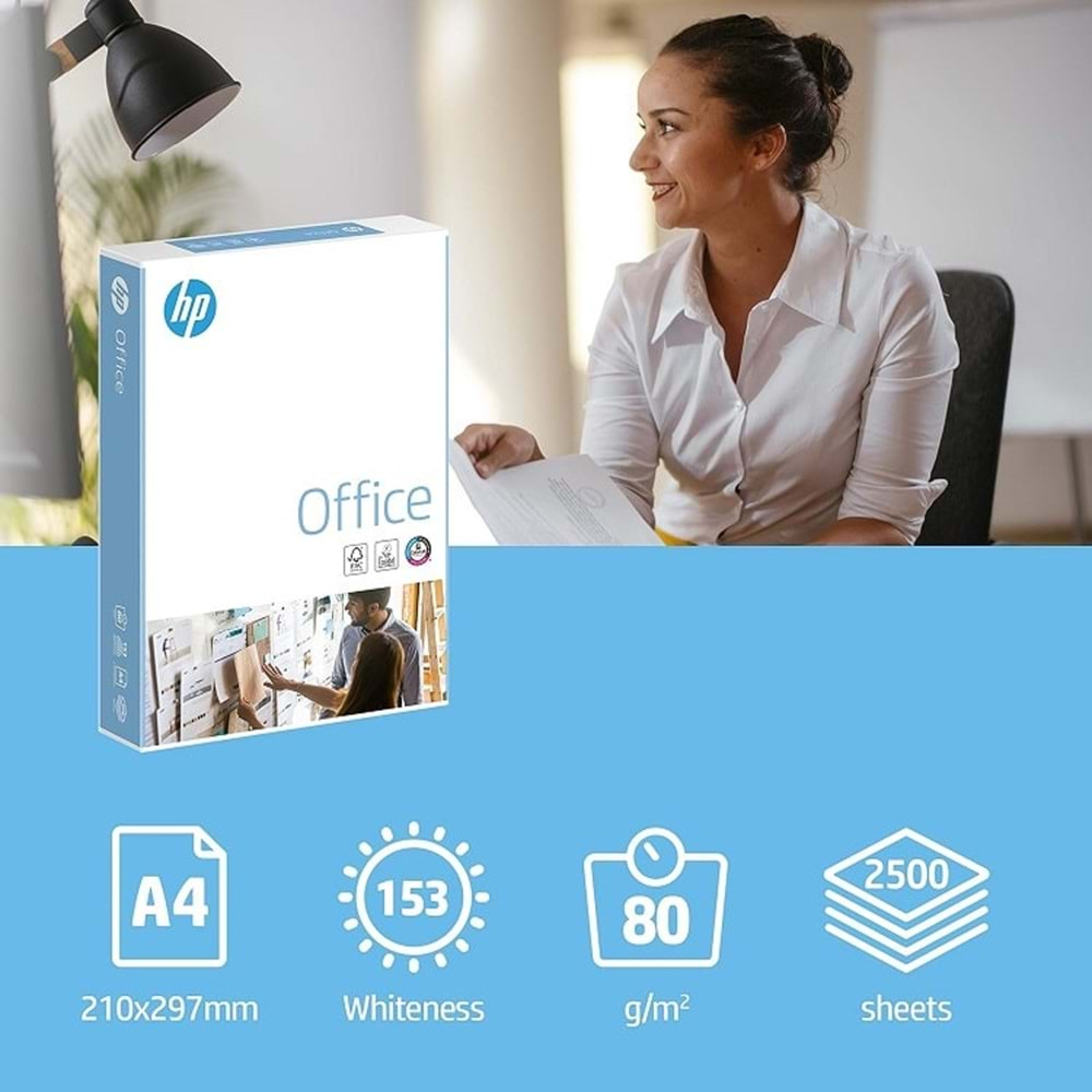 Hp Office A4 Fotokopi Kağıdı 80 gr. 5x500 (1 koli)