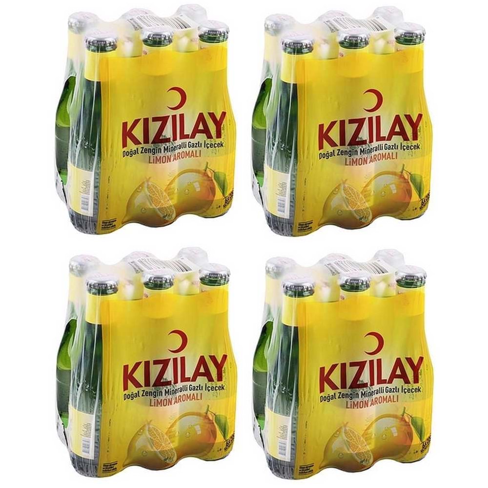 Kızılay Limon Aromalı Maden Suyu Soda 200 ml. 24 lü
