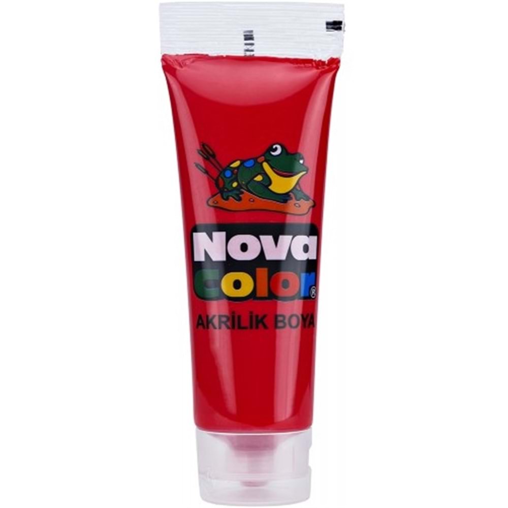 Nova Color Akrilik Kırmızı Tüp Boya 75 gr.