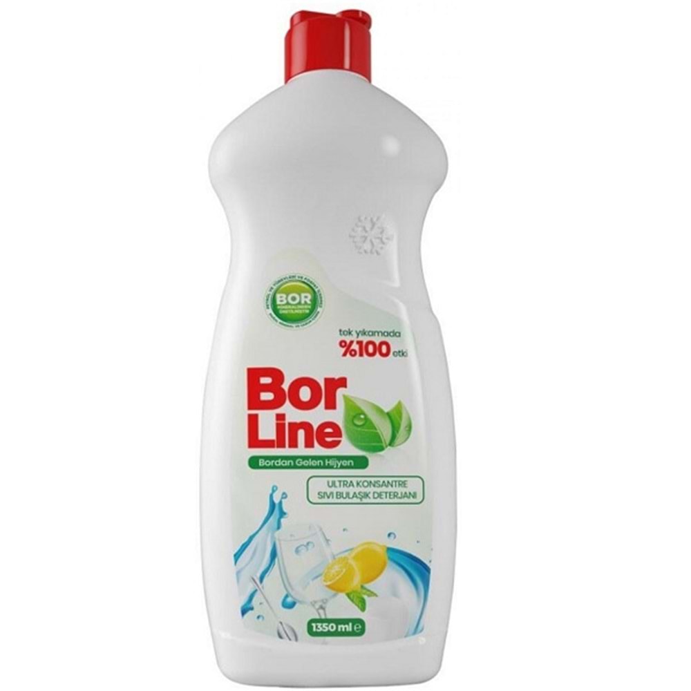 BorLine Sıvı Bulaşık Deterjanı 1350 ml. Limon Kokulu