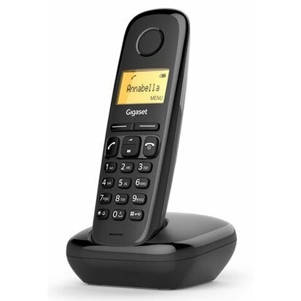 Gigaset A170 Siyah 50 Rehber Işıklı Ekran Dect Telsiz Telefon