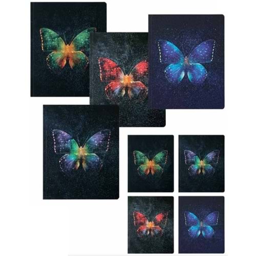 Keskin Color 20x25 cm 80 Yp. Çizgili Butterfly Defter