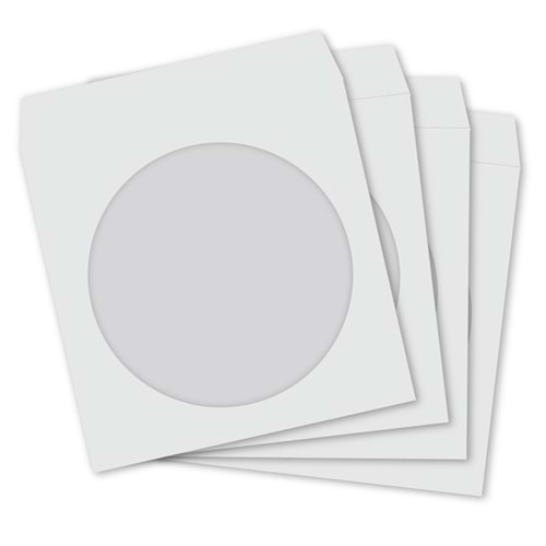 Boş CD-DVD Zarfı 80 gr. Pencereli Beyaz 100 lü Paket