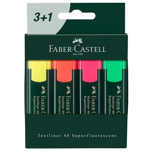 Faber Castell Fosforlu Kalem 4 lü