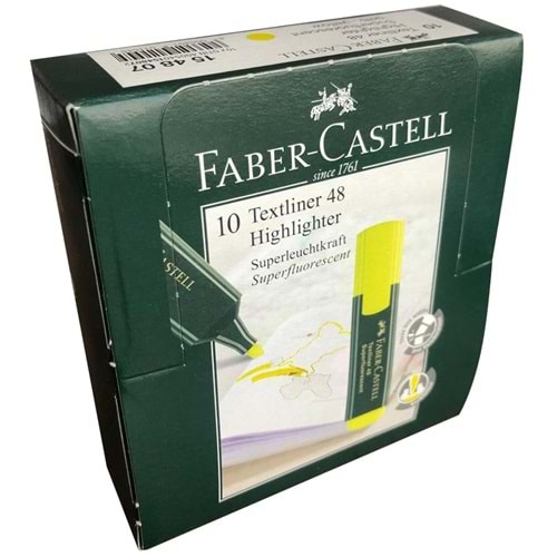 Faber Castell Fosforlu Kalem Sarı 10 Adet (1 Kutu)
