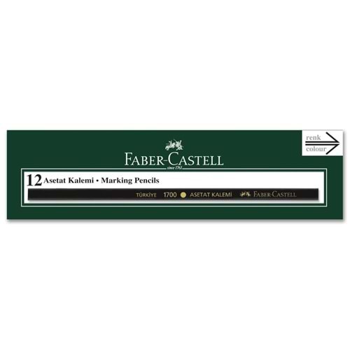 Faber Castell Asetat İşaretleme Kalemi Siyah 12 Adet