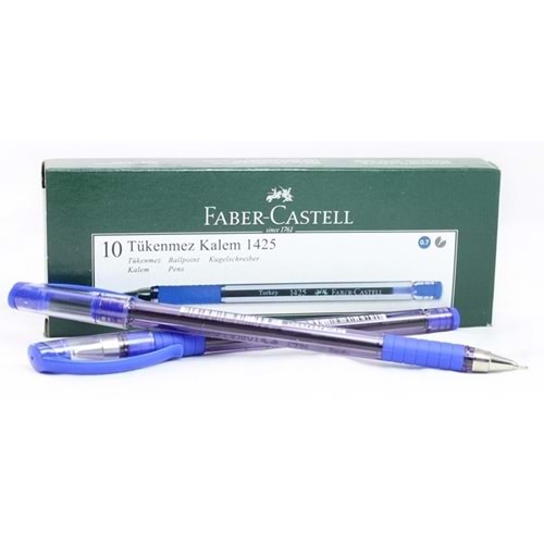 Faber Castell 1425 Tükenmez Kalem Mavi 10 Adet (1 Kutu)