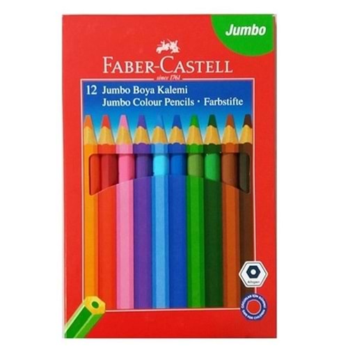 Faber-Castell Üçgen Jumbo Boya Kalemi 12 Renk